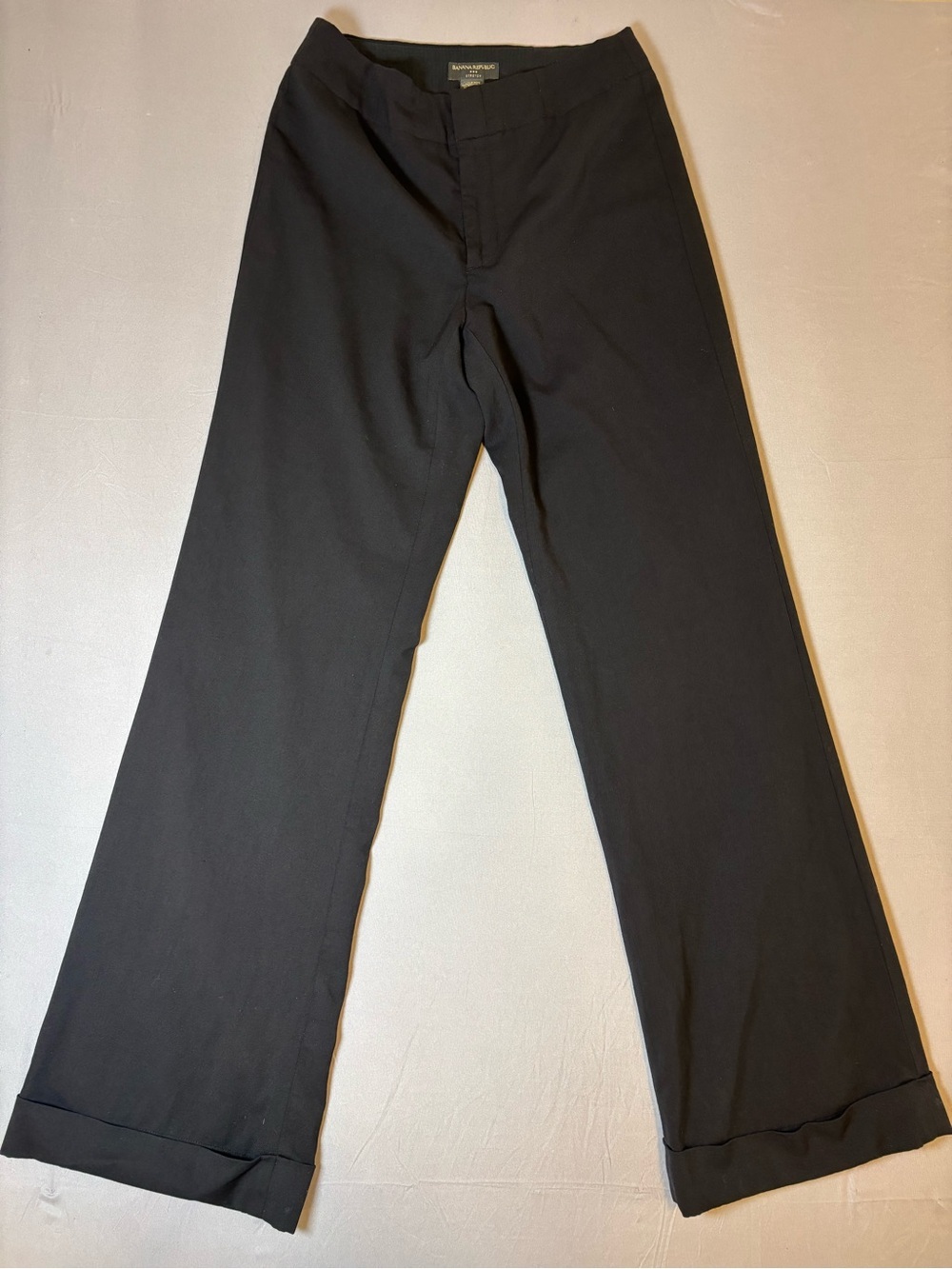 Women’s Like New Wool Banana Republic Cuffed Wide Leg Pants Size 4 - Picture 1 of 7